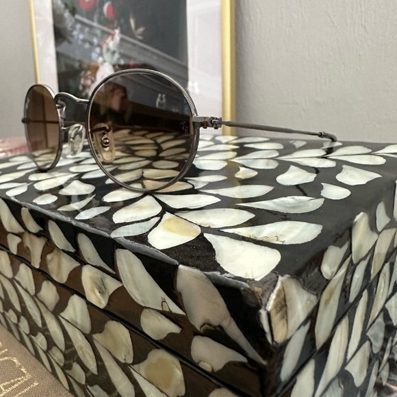 Ray-Ban Gunmetal and Brown Gradient Oval Sunglasses - Picture 5 of 5